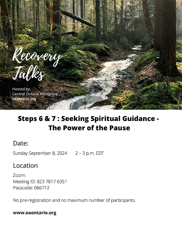 Recovery Talks Step 6 7September 8 2024 Baltimore Area Intergroup   Recovery Talks Steps 6 7 090824 